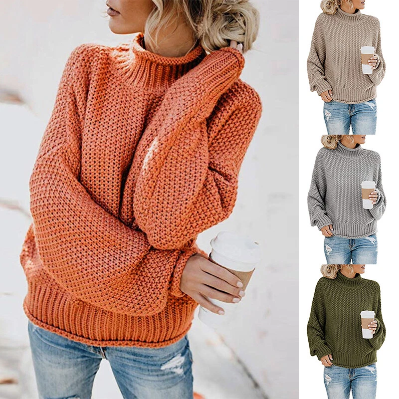 Ladies orange turtleneck cheap