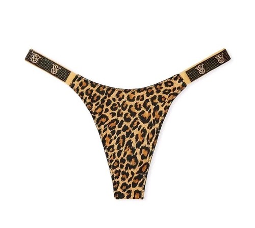 Victoria's Secret Leopard rhinestone thong panty Small - Picture 6 of 7