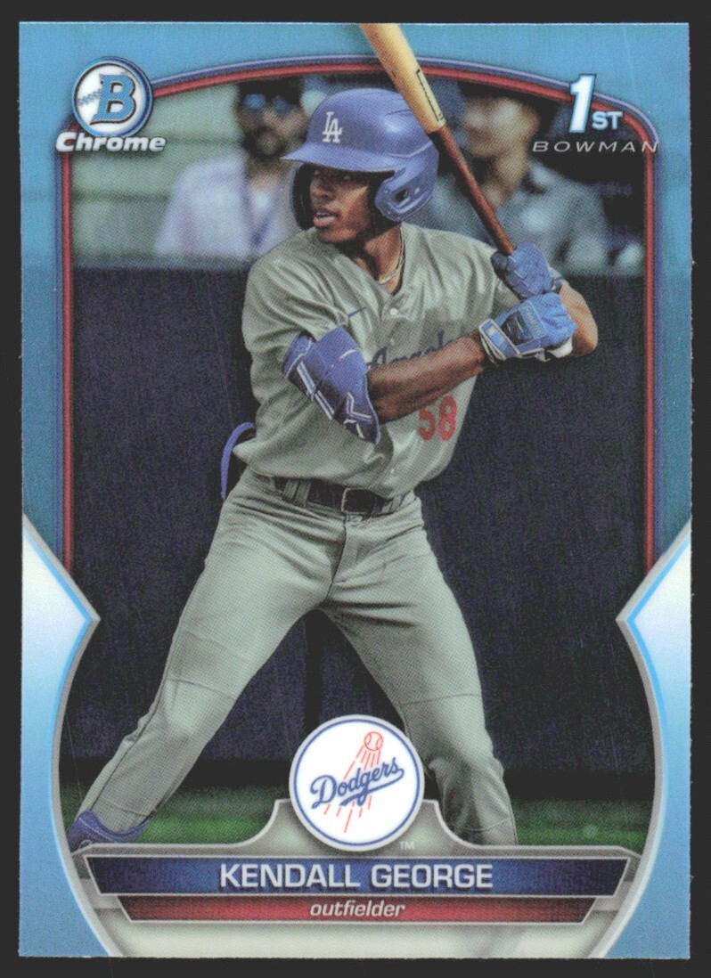 2023 Bowman Draft Chrome Sky Blue Refractors Kendall George #BDC-190 GS1