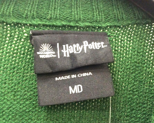 Harry Potter Button Down Slytherin Skimmer Cardigan Size M NWT - Picture 9 of 10
