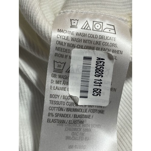 AnyBody Rib Knit Elbow-Sleeve Slim Layering Top Natural Small A635826 - Imagen 8 de 9