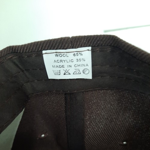 Herren Uni Baseball Cap Einfarbig Braun Mütze Verstellbar Acryl Wolle - Bild 8 von 8