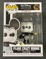 Figura Vinilo Plane Crazy Minnie Funko Pop 1108 Archivos Walt Disney con Protector