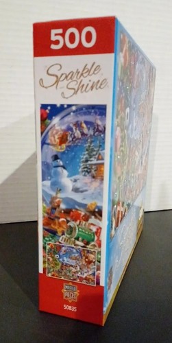 PUZZLE-Sparkle & Shine- Glitter-Snow Globe Dreams-Brand New-500 Pieces- 21 x 15 - Picture 5 of 10