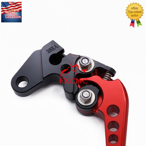 For Honda MONKEY Z125 2018-2024 Red FXCNC Brake & Clutch Levers Short Adjustable - Picture 9 of 12