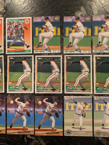 HUGE 60 Mike Mussina Baseball Card Collection Lot Orioles Yankees Rookie RC - Bild 4 von 16