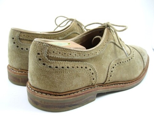 Allen Edmonds "STRANDMOK" Men's Suede Cap-Toe Oxfords 8.5 E Camel (499N) - Picture 7 of 11