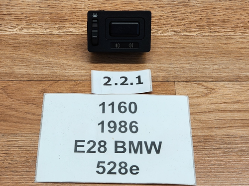 ✅ 1982-1988 OEM BMW E28 528e 533 535 Fog Light Switch Control Panel BLACK - Picture 2 of 12