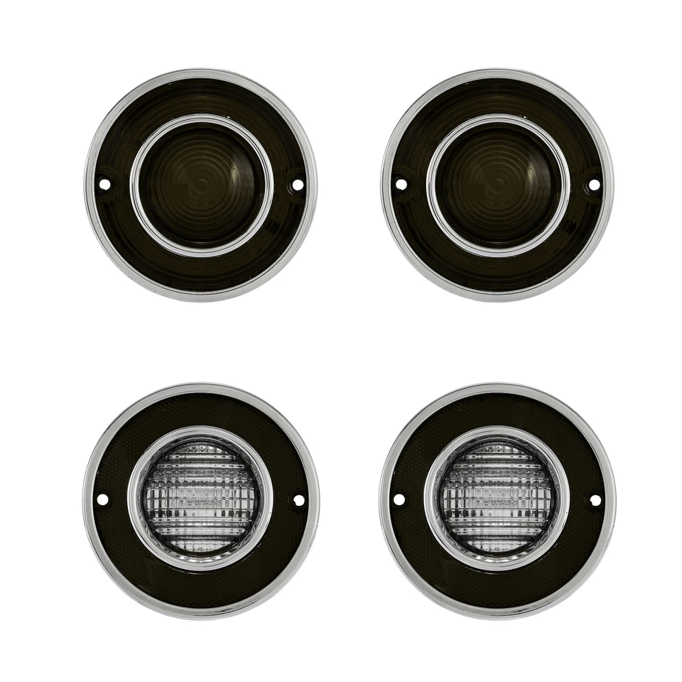 4PCS Smoked Tail Lights & Backup Lamps Cover For 1975-1979 Chevrolet Corvette - Imagem 3 de 4