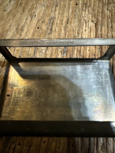 Vintage Napier Sterling Silver Open Back Matchbox Holder With Vintage Matchbox - Picture 5 of 7