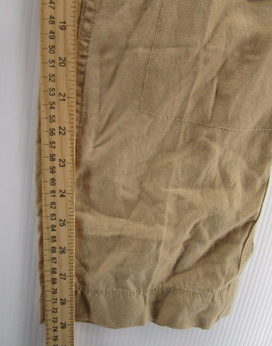 LL Bean Pants Women 8 Brown Linen Blend Cargo Favorite Fit Hiking Outdoor NEW - Picture 6 of 10