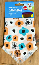 Vibrant Life Dog Bandana XS/S - Floral Print Bandana Slip Over Collar Style