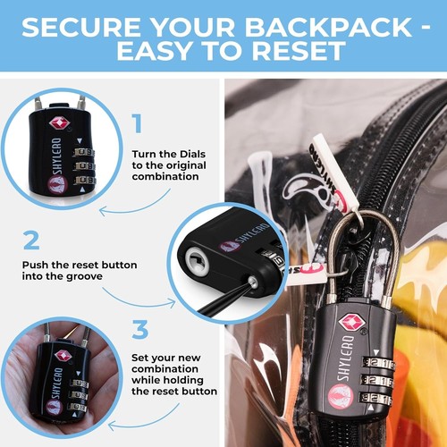 Extra-Large Clear Backpack with TSA Lock & 32L Capacity - Heavy Duty and Stylish - Picture 4 of 11