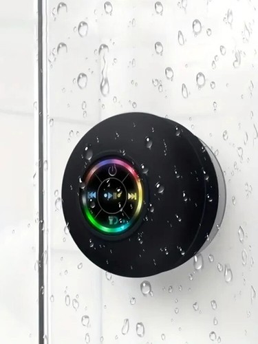 Altavoz Inalámbrico Bluetooth Impermeable Luz RGB LED Portátil para Ducha Baño - Imagen 24 de 28