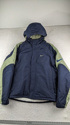 VTG Nike Jacket Hooded Heavy Men's Large Ski Winter Nylon Color Block RN#56323 - Picture 1 of 10