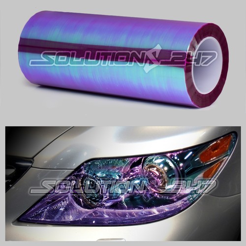 Gloss Neo Chrome Chameleon Color Headlight Taillight Fog Light Vinyl Tint Film - Picture 11 of 21