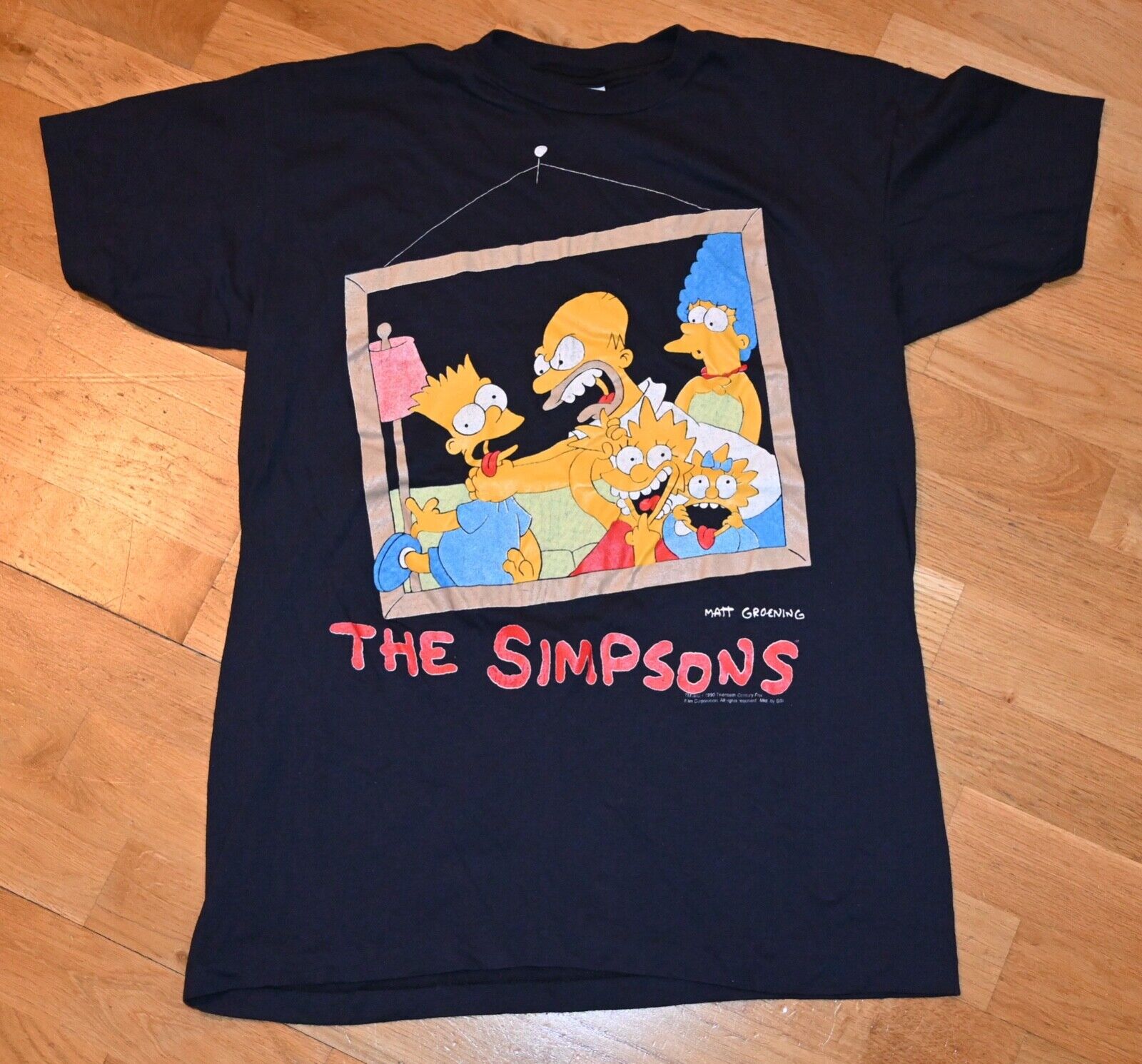 *1990 THE SIMPSONS* vtg funny tv cartoon t-shirt … - image 4