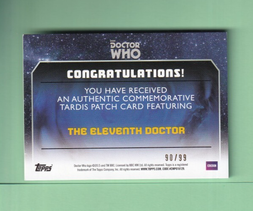 Patch commemorativa TARDIS Doctor Who 2015 L'11° Dottore Viola #90 di 99 - Foto 2 di 2