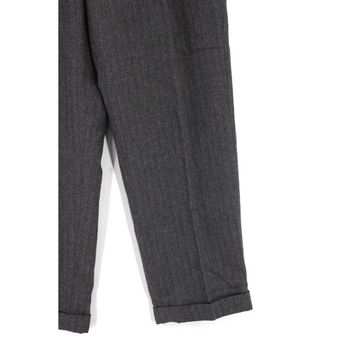 Chaps By Ralph Lauren Trousers Pants Mens Gray Striped Rayon Size W32 L29 NWT - Picture 3 of 9