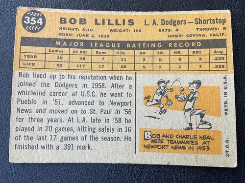 1960 TOPPS BASEBALL 226-359 PICK CARDS YOU WANT - Picture 471 of 491