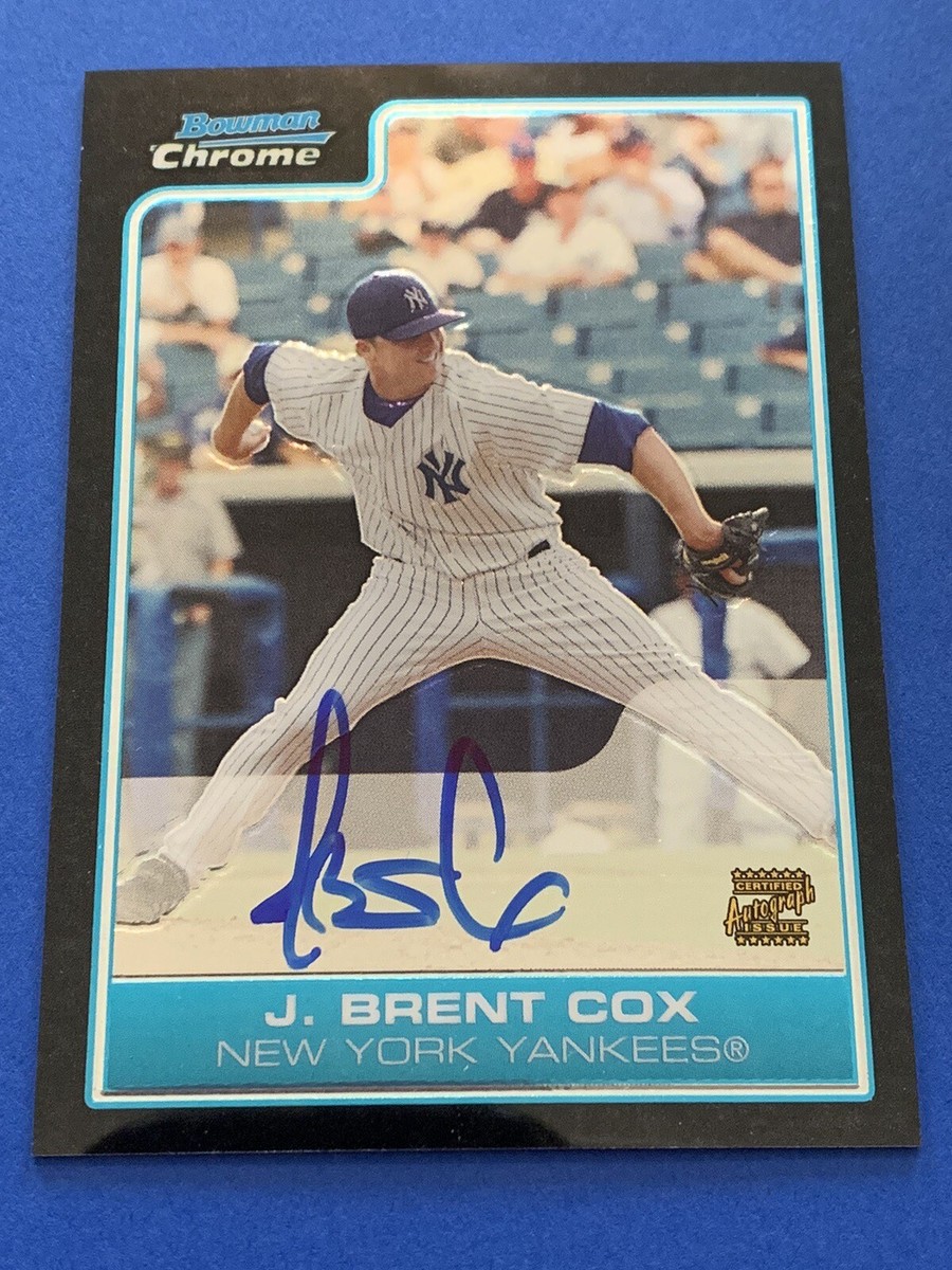 JB COX Signed RC 2006 Bowman Chrome TEXAS LONGHORNS - NY YANKEES