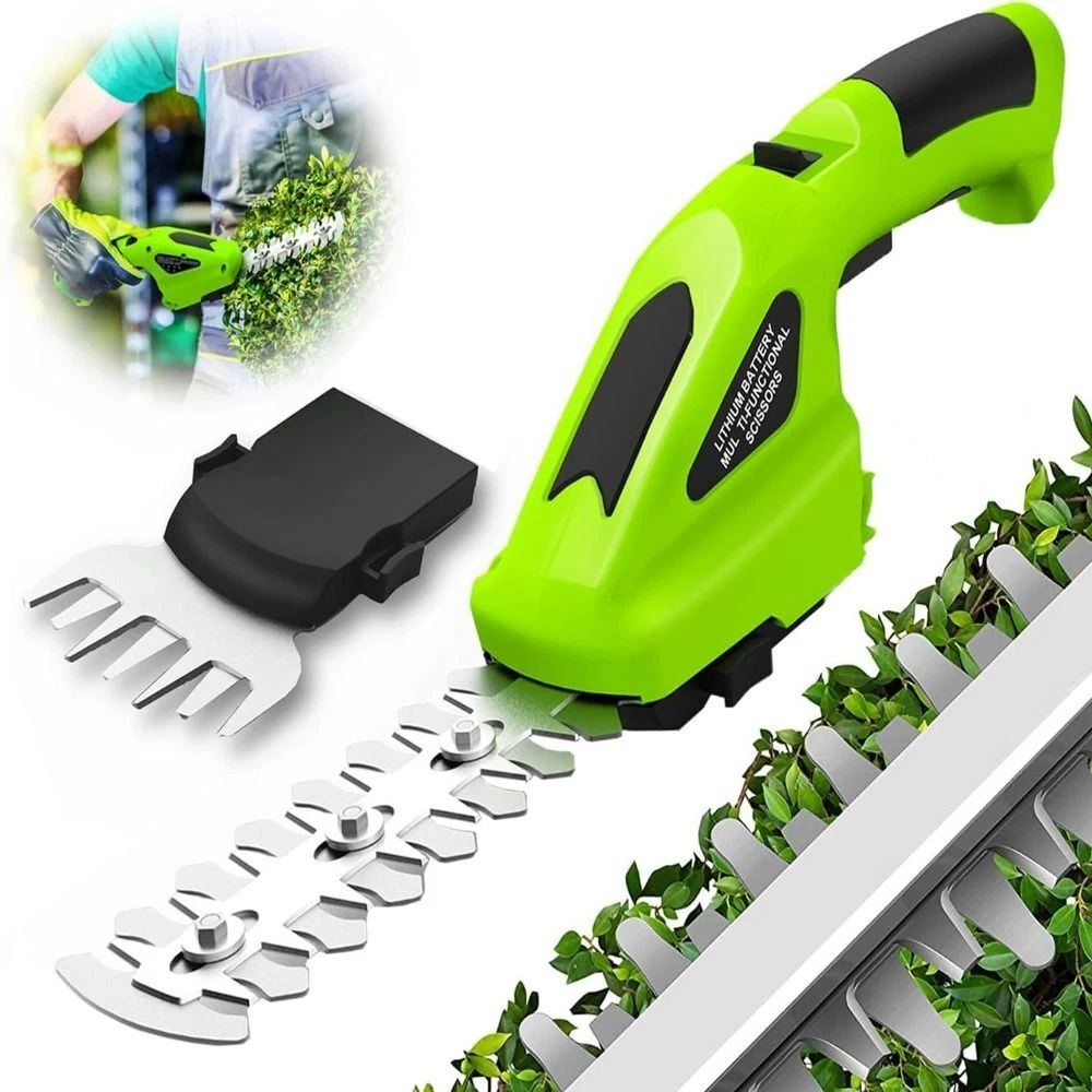 2 In 1 Hedge Cutter Weeding Shear Pruning Mower Electric Hedge Trimmer Garden