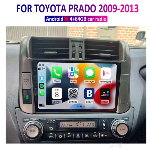 4+64GB For Toyota Prado 150 J150 J120 2009-13 CarPlay Head Unit Android 14 Radio - Picture 17 of 24