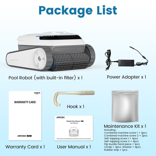 PC10 Wall Clmbing Pool Vacuum Cordless Robotic Pool Cleaner Smart Navigation - Picture 13 of 15