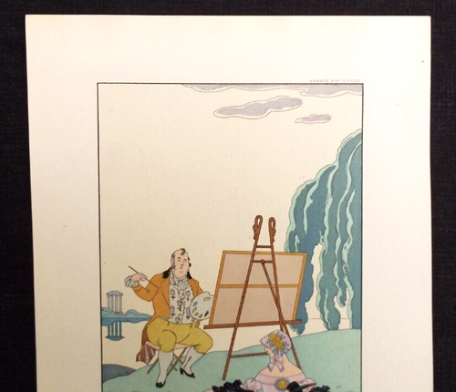 George Barbier Falbalas et Fanfreluches Art Deco Pochoir Fashion Print 1925 - Picture 2 of 6