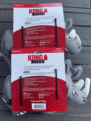 Kong Maxx Ballistic 2-lagiges robustes Hundespielzeug (Rhino, groß) (2er Pack) - Bild 3 von 4