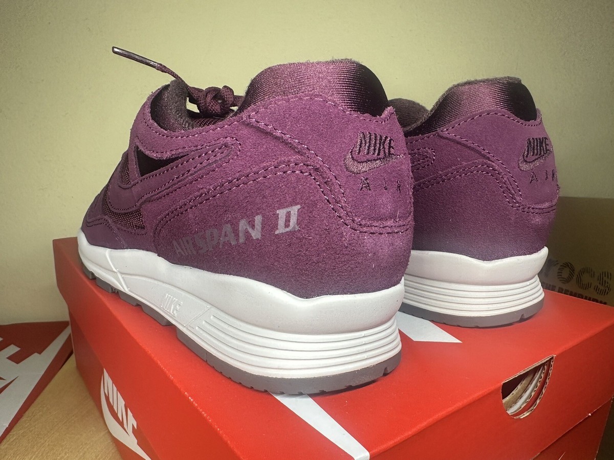 DS‎ Nike Air Span II PRM Bordeaux Maroon Suede Shoes AO1546-600 Men’s size 11 New 2018 DS Nike Air Span 2 II PRM premium Bordeaux A01546  main image 2