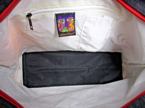 Laurel Burch FELINE FRIENDS 3 Katzen große BEUTELTASCHE Tasche LB771 Pailletten Krawatte Ornament Bea - Bild 8 von 12