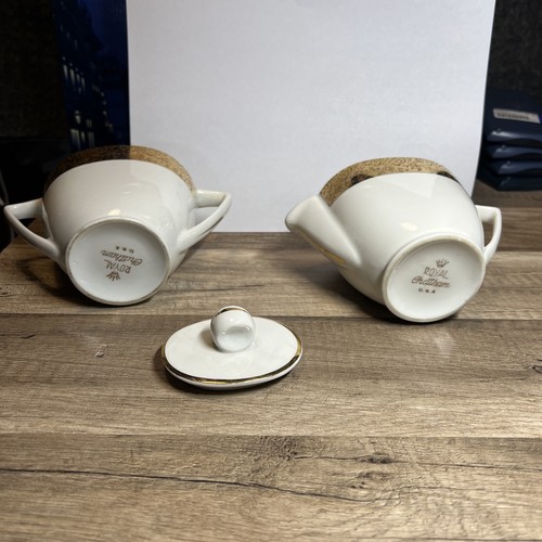 Royal Chatham Creamer e zuccheriera con coperchio. Fuori produzione. RYA4 - Foto 7 di 9