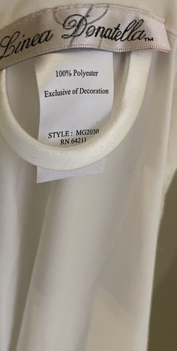 Linea Donatella Satin verziertes Brautkleid Größe S/M 6-12 Ivory Braut Hochzeit - Bild 11 von 13