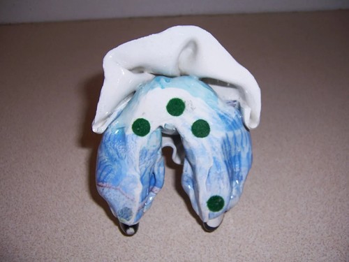 Lino Zampiva italienische Keramik blonde Spaghetti Haare Mädchen Puppe Figur ~ signiert - Bild 4 von 4