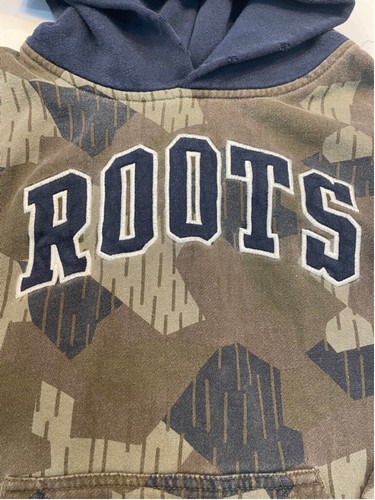 Boys Roots Leaf Camo Sweatshirt Hoodie Green Camo boys Large 9 / 10 - Picture 4 of 7