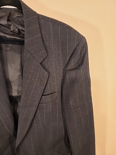 Hugo Boss 38R Corleone 2 Button Black Blazer Sport Coat Suit Jacket Virgin Wool - Picture 3 of 16