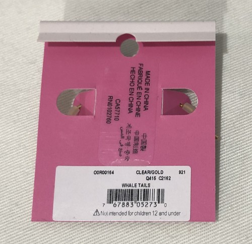 Pendientes colgantes pavimentados en oro con cola de ballena Kate Spade brillo circular nuevos - Imagen 11 de 12