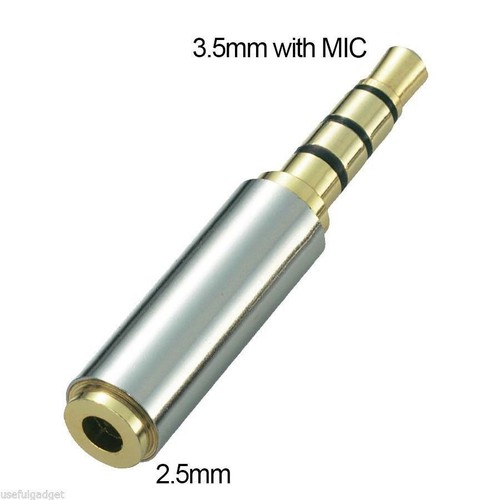 1x Audio 3.5mm Male to 2.5mm Female with MIC Stereo Jack Adapter - Picture 2 of 2