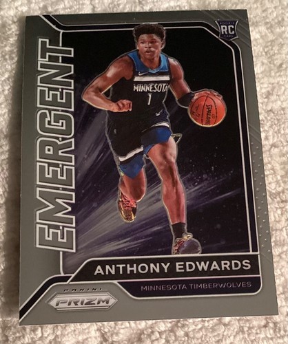 2020-21 Panini Prizm Anthony Edwards Emergent Rookie Card RC #3 Timberwolves - Picture 1 of 2