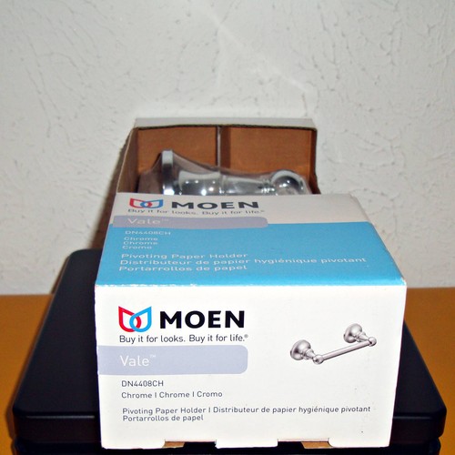 NEW MOEN VALE CHROME PIVOTING TOILET PAPER HOLDER (DN4408CH) CHROME - Picture 17 of 17