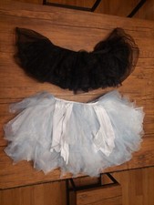   Set of 2 Tutus Leg Avenue Black And CostumesUSA Blue  White With Sparkles  