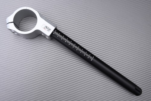 Paar Schwarz-Silber Stummellenker Standard 43 mm YAMAHA VMAX 1200 1993-2007 - Picture 3 of 10