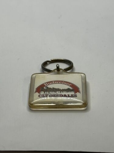 Budweiser 1986 Clydesdales Anheuser Busch Beer Keychain Vintage - Picture 2 of 5