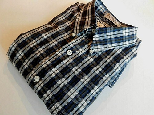 WINDSOR SHIRT CO. LARGE MENS PLAID LONG SLEEVE BUTTON DOWN COLLAR SHIRT A2027 - Picture 5 of 5