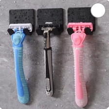 2/4PCS Adhesive Razor Holder Wall Mounted Bathroom For Shower Hook Rack