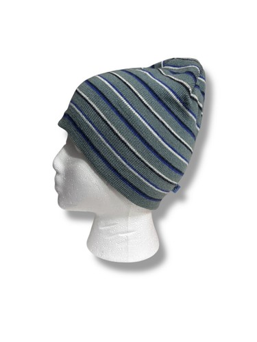 KANGOL Blue Mini-Striped Logo Knit Pull-On Beanie VINTAGE - Picture 4 of 7