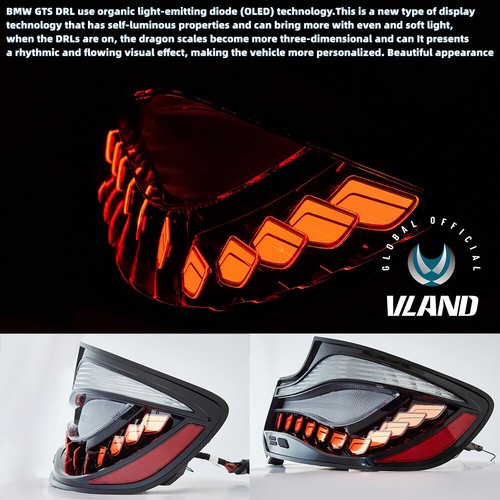 Luces traseras OLED rojas para BMW Serie 2 2014-20 F22 F23 M2 con secuencial y animación - Imagen 3 de 12