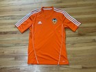 Adidas Climalite Jersey Men's Orange 2014-15 Valencia Cf Football Team V-Neck