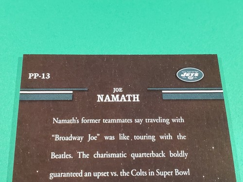 2004 DONRUSS PLAYOFF JOE NAMATH AUTHENTIC AUTO SIGNATURE SIGNED SP #56/100 - Picture 9 of 10